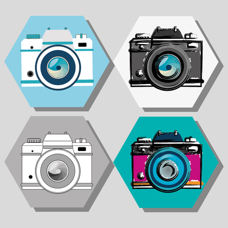camera icons design, vector illustration eps10 graphicのイラスト素材