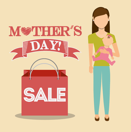 mothers day sale design, vector illustration eps10 graphicのイラスト素材