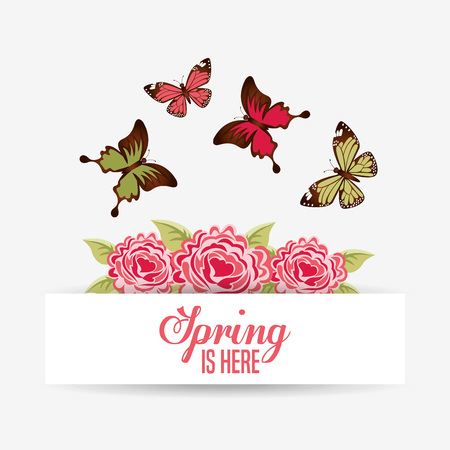 hello spring design, vector illustration eps10 graphicのイラスト素材