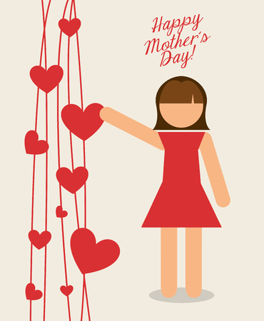 happy mothers day design, vector illustration eps10 graphicのイラスト素材