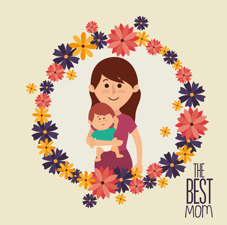 happy mothers day design, vector illustration eps10 graphicのイラスト素材