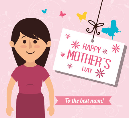 happy mothers day design, vector illustration eps10 graphicのイラスト素材