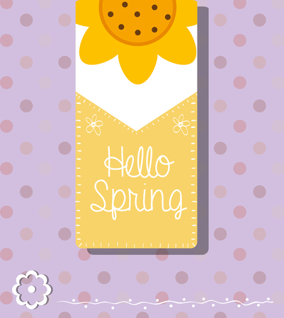 hello spring design, vector illustration eps10 graphicのイラスト素材