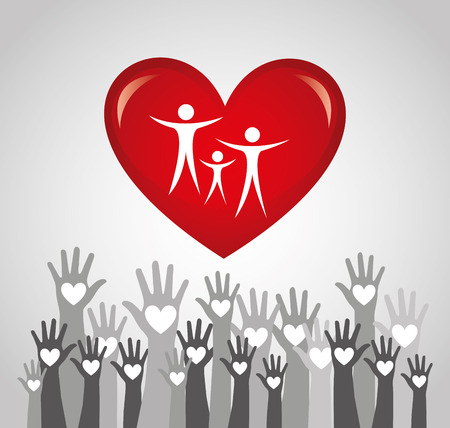 diversity hands design, vector illustration eps10 graphicのイラスト素材