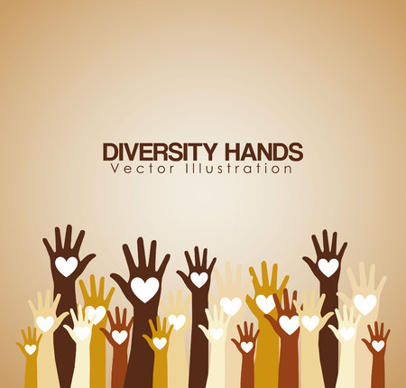 diversity hands design, vector illustration eps10 graphicのイラスト素材