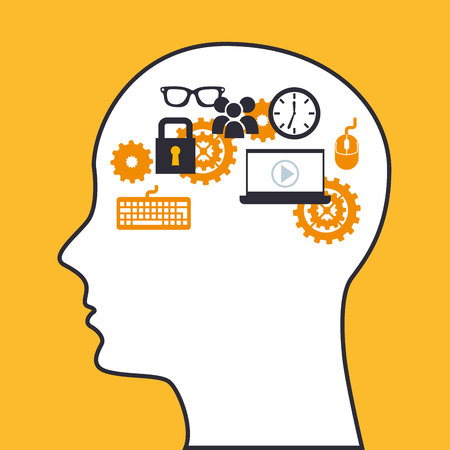 thinking people design, vector illustration eps10 graphicのイラスト素材