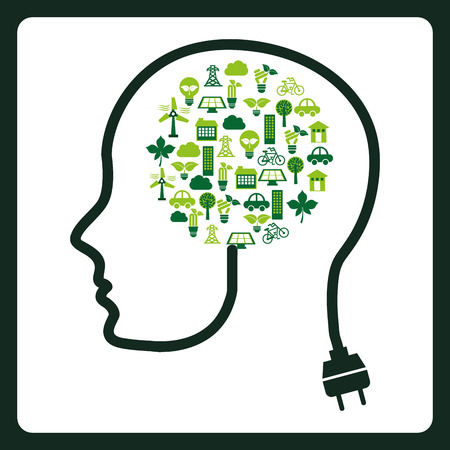 think green design, vector illustration eps10 graphicのイラスト素材