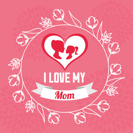 happy mothers day design, vector illustration eps10 graphicのイラスト素材