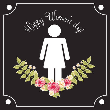 happy womens day design, vector illustration eps10 graphicのイラスト素材