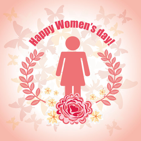 happy womens day design, vector illustration eps10 graphicのイラスト素材