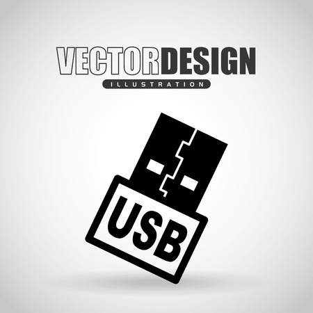 usb plug design, vector illustration eps10 graphicのイラスト素材