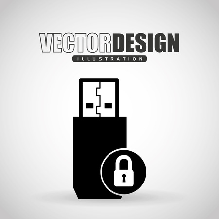 usb plug design, vector illustration eps10 graphicのイラスト素材