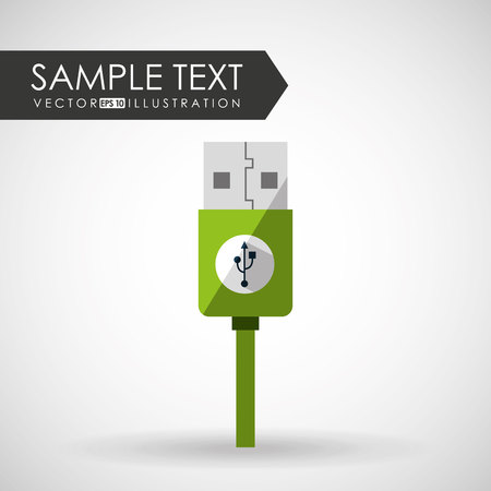 usb plug design, vector illustration eps10 graphicのイラスト素材