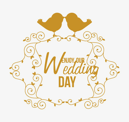 wedding invitation design, vector illustration eps10 graphicのイラスト素材