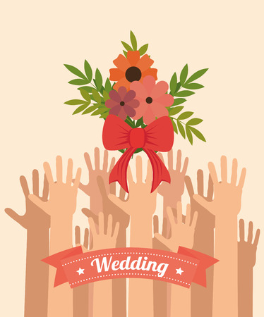wedding invitation design, vector illustration eps10 graphicのイラスト素材