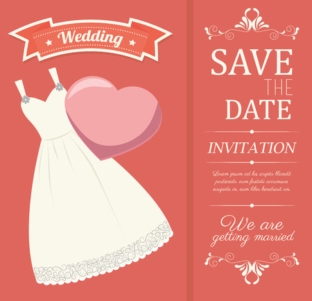 wedding invitation design, vector illustration eps10 graphicのイラスト素材