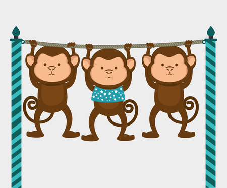 funny monkey design, vector illustration eps10 graphicのイラスト素材