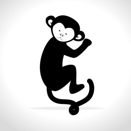 funny monkey design, vector illustration eps10 graphicのイラスト素材