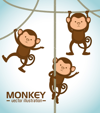 funny monkey design, vector illustration eps10 graphicのイラスト素材