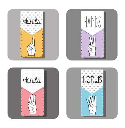 sign language design, vector illustration eps10 graphicのイラスト素材