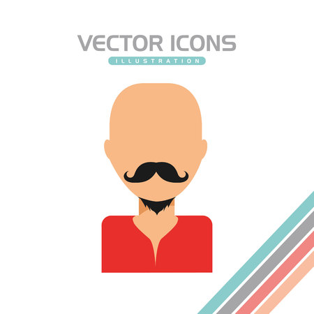 avatar icon design, vector illustration eps10 graphicのイラスト素材