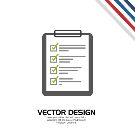 checklist icon design, vector illustration eps10 graphicのイラスト素材