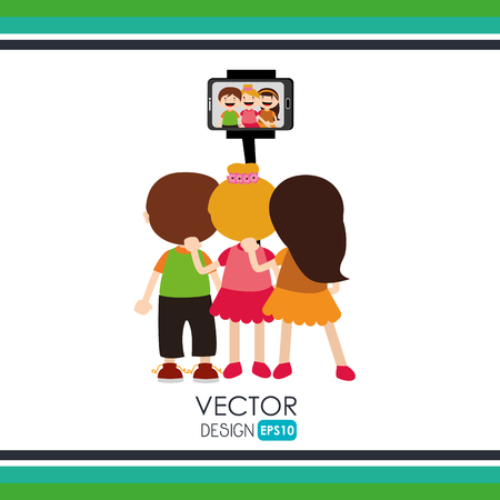 selfie photography design, vector illustration eps10 graphicのイラスト素材