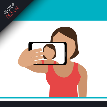 selfie photography design, vector illustration eps10 graphicのイラスト素材