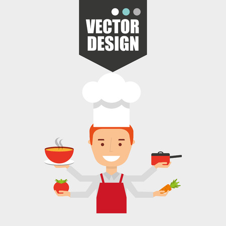 professional chef design, vector illustration eps10 graphicのイラスト素材