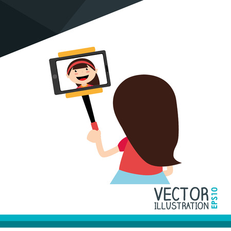 selfie photography designのイラスト素材
