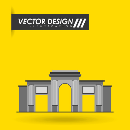 European monument design, vector illustration  graphicのイラスト素材