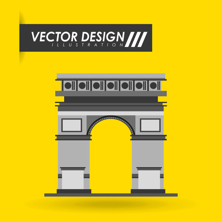 European monument design, vector illustration  graphicのイラスト素材