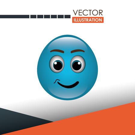funny emoticon design, vector illustration  graphicのイラスト素材
