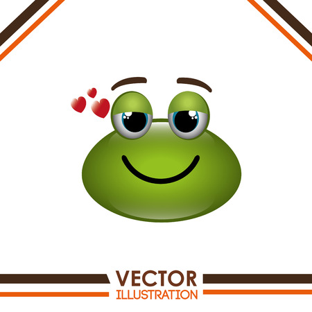 frog emoticon design, vector illustration graphicのイラスト素材