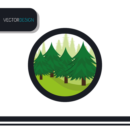 Nature icon design, vector illustration  graphicのイラスト素材