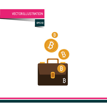 bit coins design, vector illustration graphicのイラスト素材