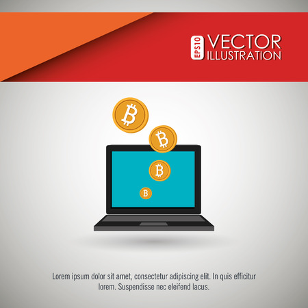 bit coins design, vector illustration eps10 graphicのイラスト素材