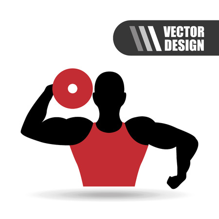 fitness sport design, vector illustration eps10 graphicのイラスト素材