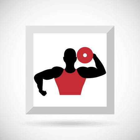 fitness sport design, vector illustration eps10 graphicのイラスト素材