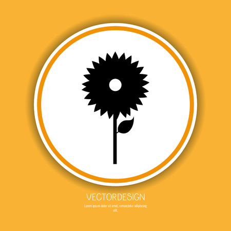flower icon design, vector illustration eps10 graphicのイラスト素材