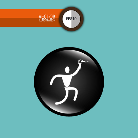 sports competition torch design, vector illustration eps10 graphicのイラスト素材