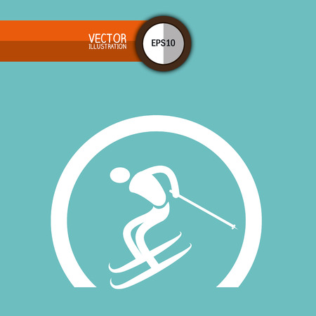 ski sport design, vector illustration eps10 graphicのイラスト素材