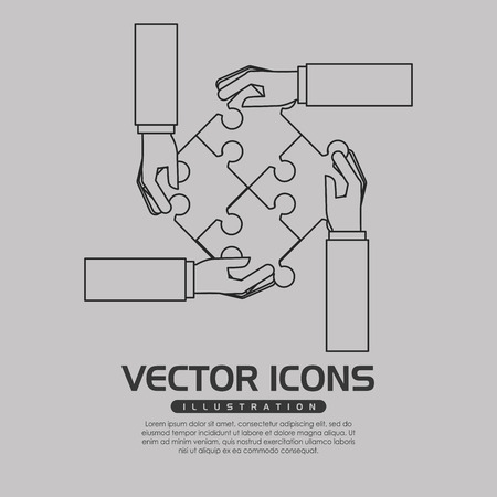puzzle icon design, vector illustration eps10 graphicのイラスト素材