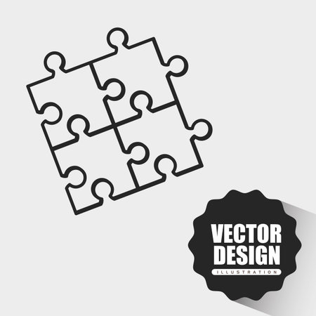 puzzle icon design, vector illustration eps10 graphicのイラスト素材