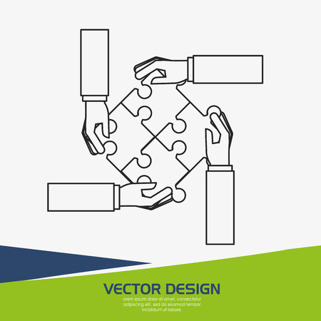 puzzle icon design, vector illustration eps10 graphicのイラスト素材