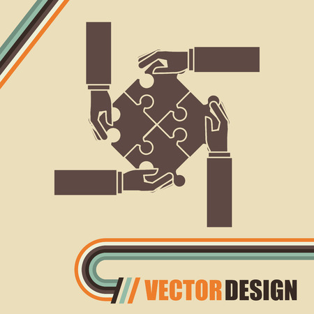 puzzle icon design, vector illustration eps10 graphicのイラスト素材
