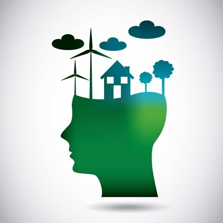 eco friendly design, vector illustrationのイラスト素材