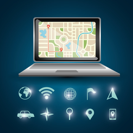 gps navigation design, vector illustration eps10 graphicのイラスト素材