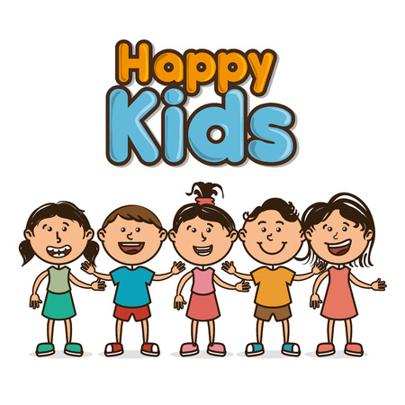 happy kids design, vector illustration eps10 graphicのイラスト素材