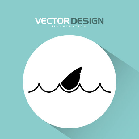 shark icon  design, vector illustration eps10 graphicのイラスト素材